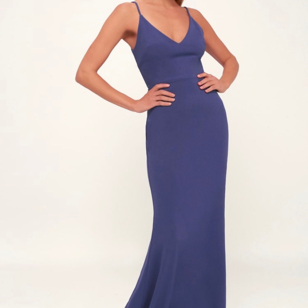 Lulu’s Infinite Glory Slate Blue Dress